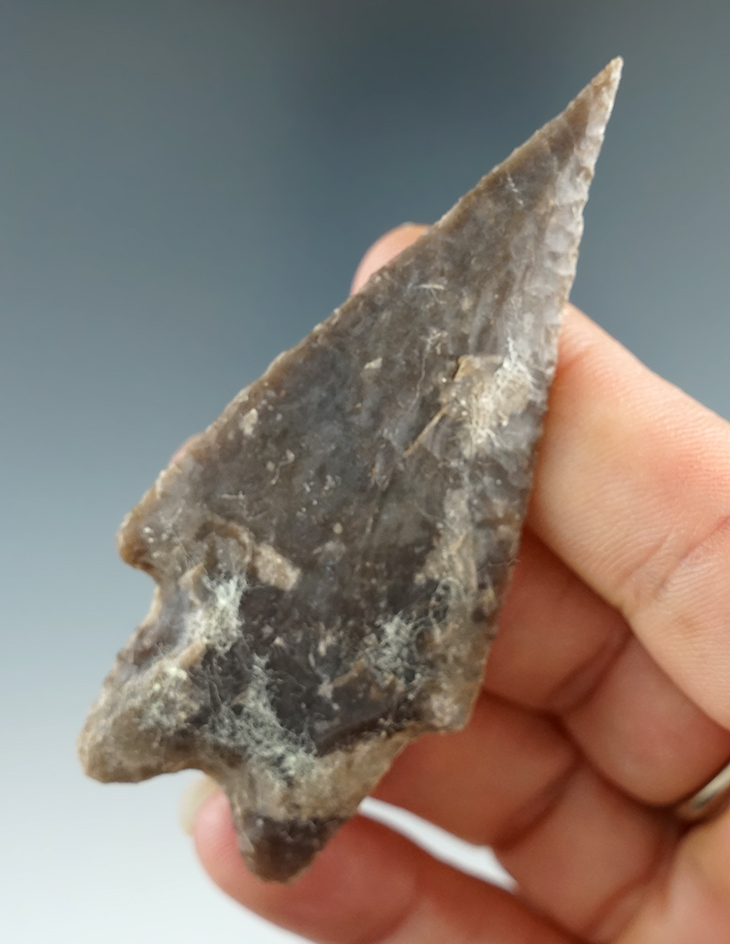 Well patinated 3" Pedernales point with a needle tip found in Texas.