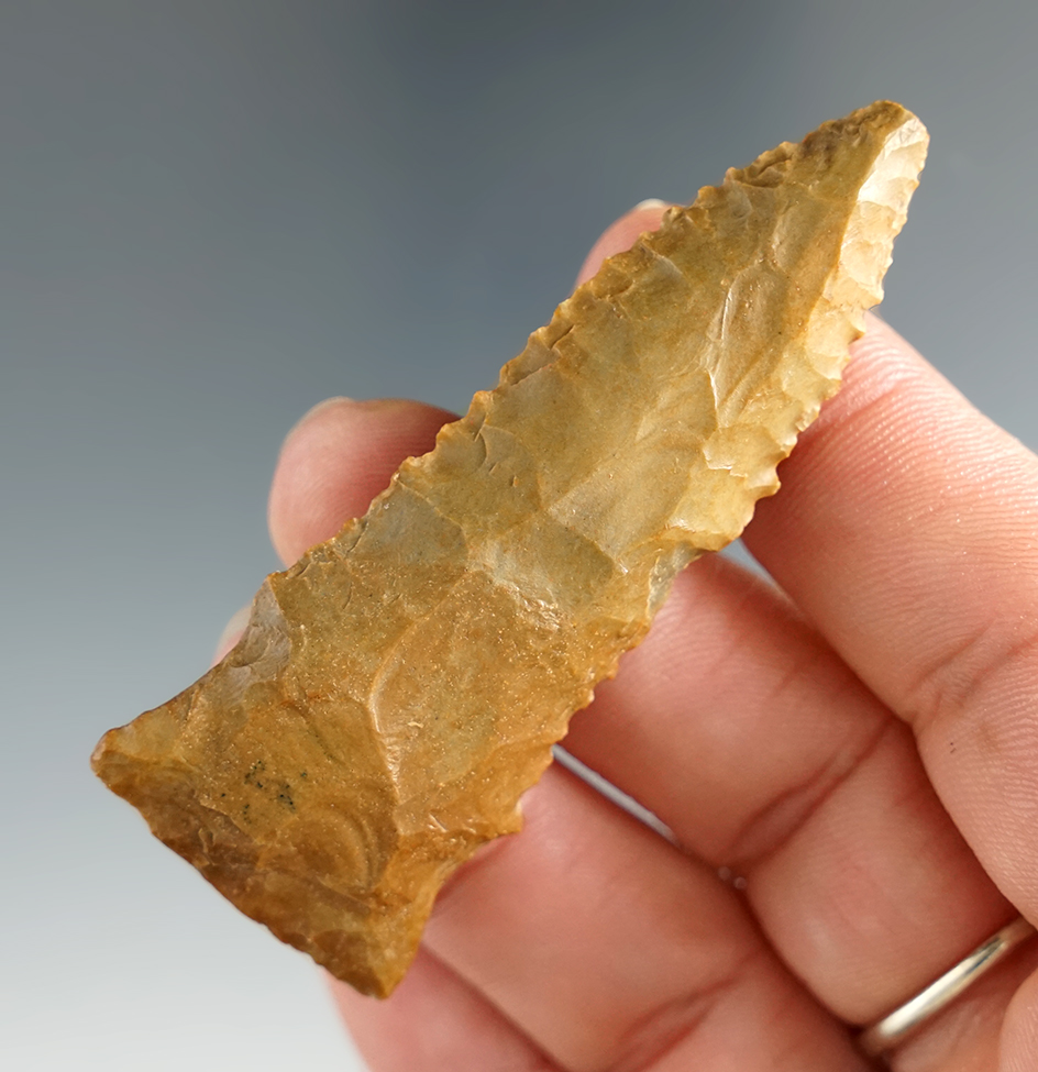 2 5/8" Harpeth River  found in Humphreys Co., Tennessee. Ex. Holland Higgs. Partain COA.