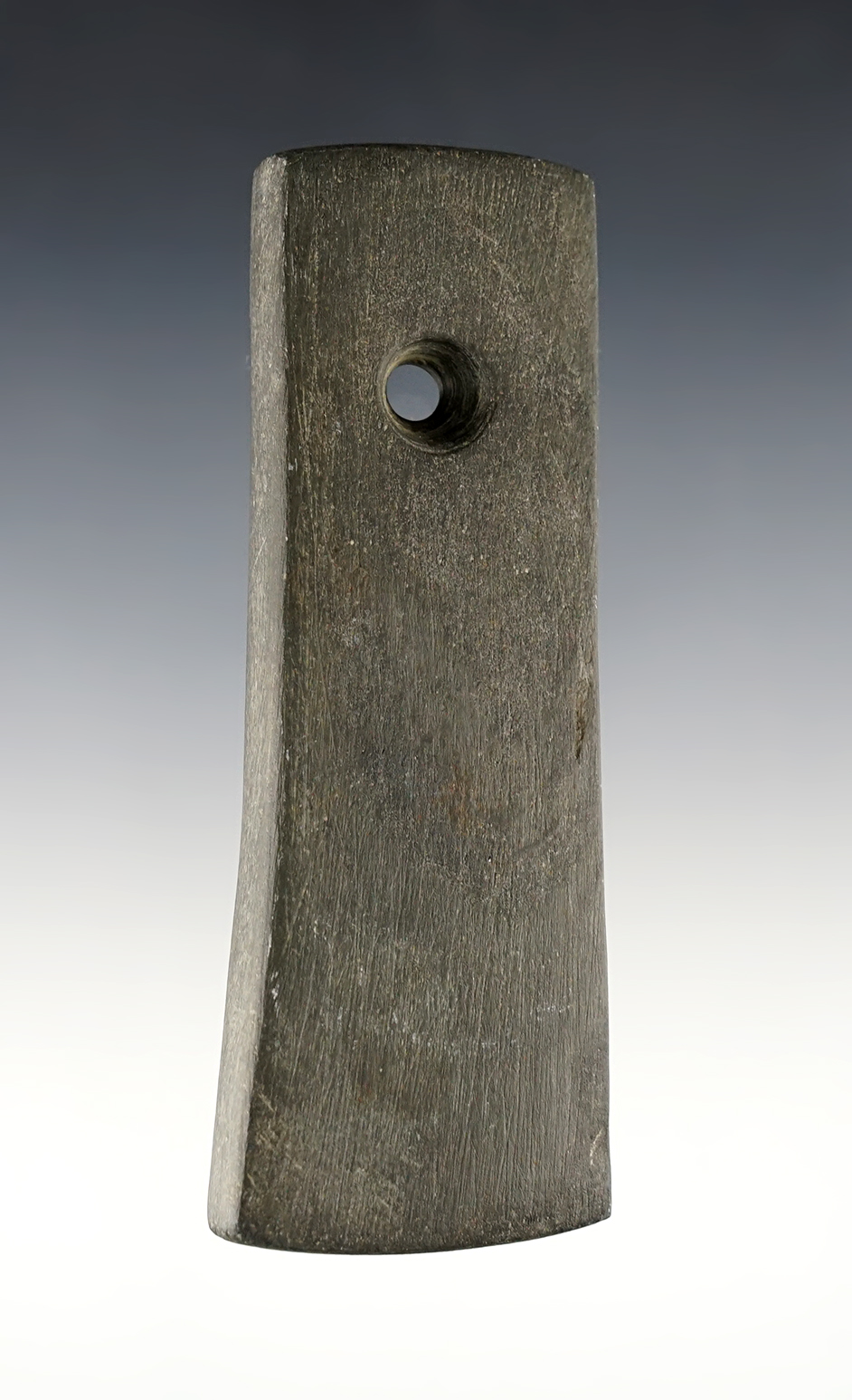 Superb 4 1/8" Adena Bell Pendant - Ashland Co., Ohio. Ex. David Root (#3912S), Bob Converse.