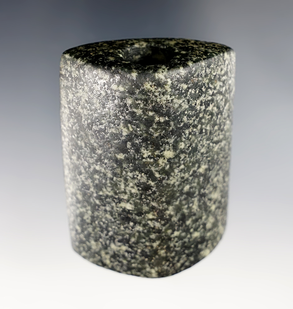 2 1/2" Archaic "D" Bannerstone - Hardstone. Wood Co., Ohio. Jackson and Bennett COA's. 